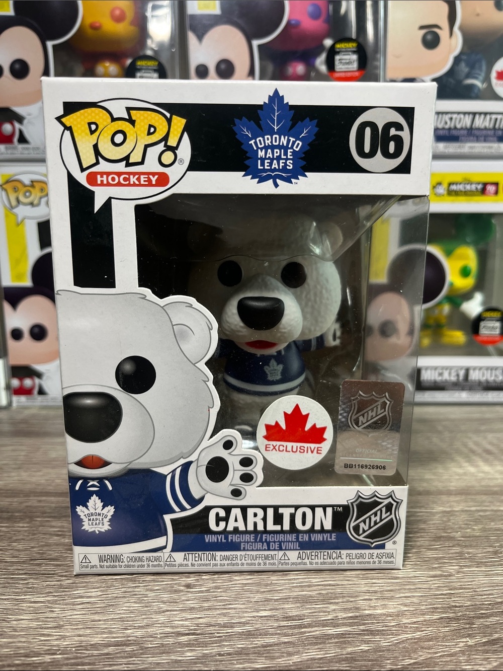 Funko Pop! Hockey Carlton Toronto Maple Leafs Blue and White Vinyl Figure